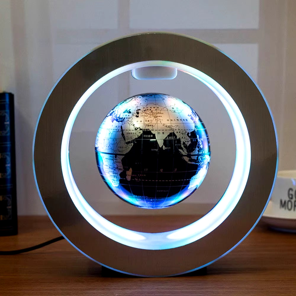 Round LED Map Floating Globe Magnetic Levitation Light anti Gravity Magic