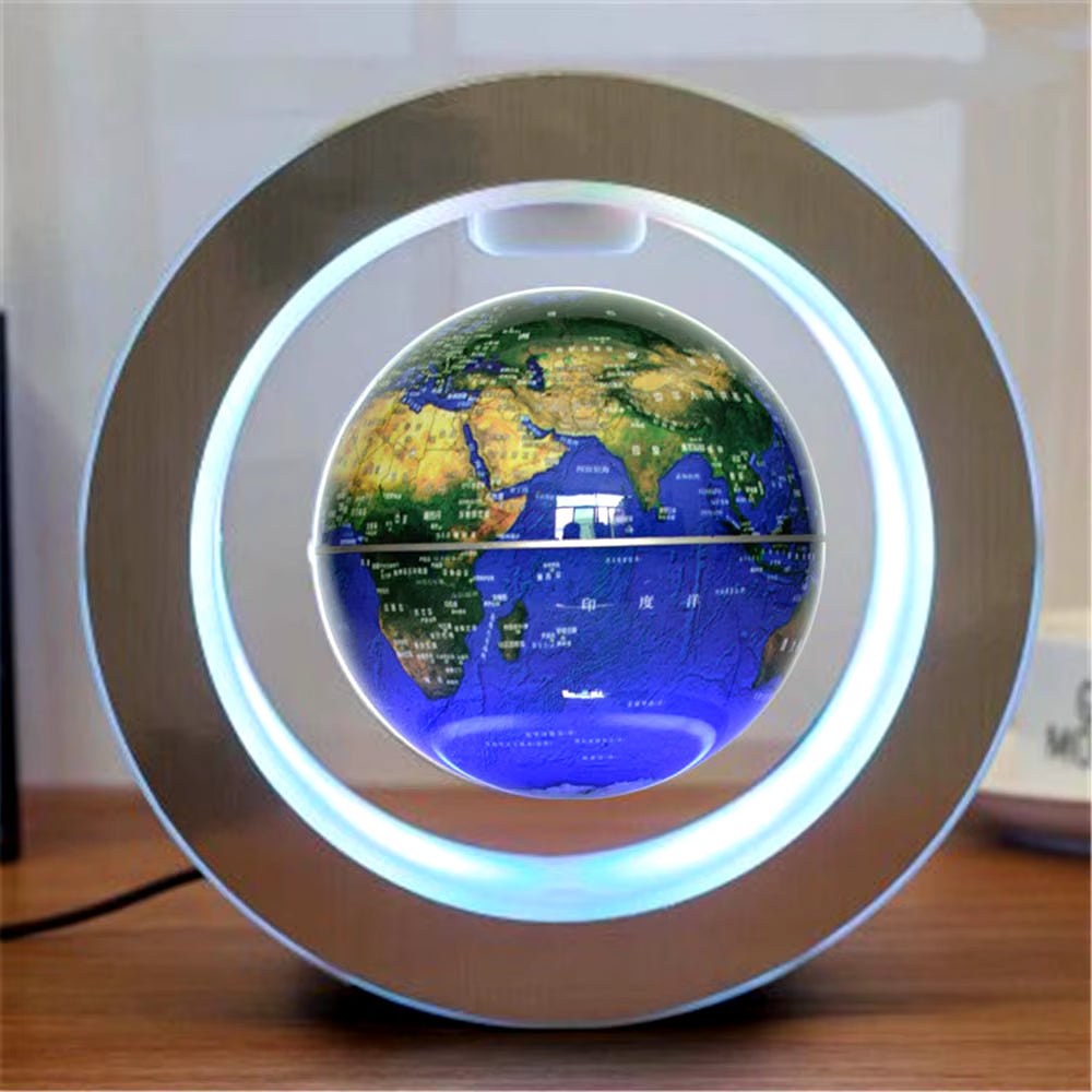 Round LED Map Floating Globe Magnetic Levitation Light anti Gravity Magic