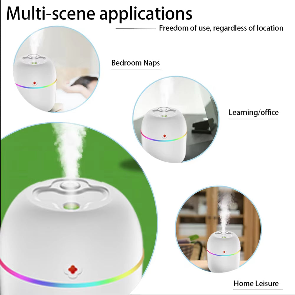 Mini Portable Air Humidifier USB Atomizer Aroma Diffuser Desktop Indoor Household Mute Hydrating Air Atomization Humidifie